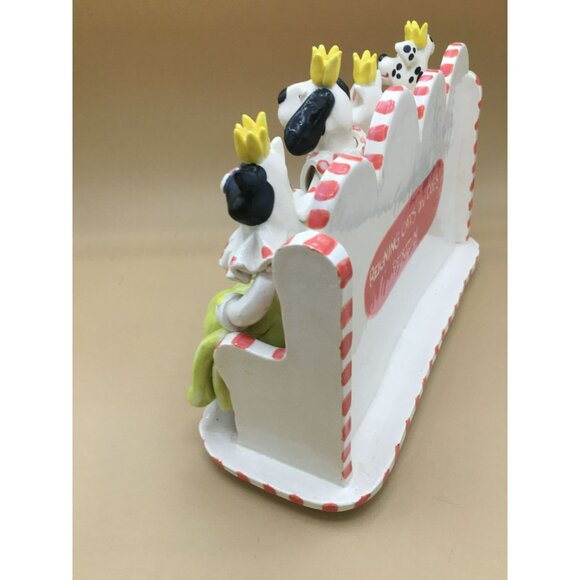 Reigning Cats & Dogs Sexton Sculpture - Unique Ceramic Figurine - Picture 13 of 13